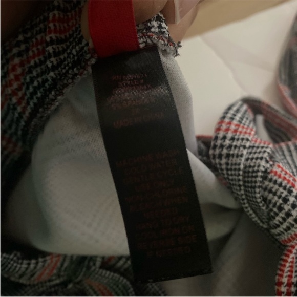 🩷 HOT KISS Red/Black Stretch Plaid Plus Size Wide Leg Slacks 1027 - Picture 6 of 6